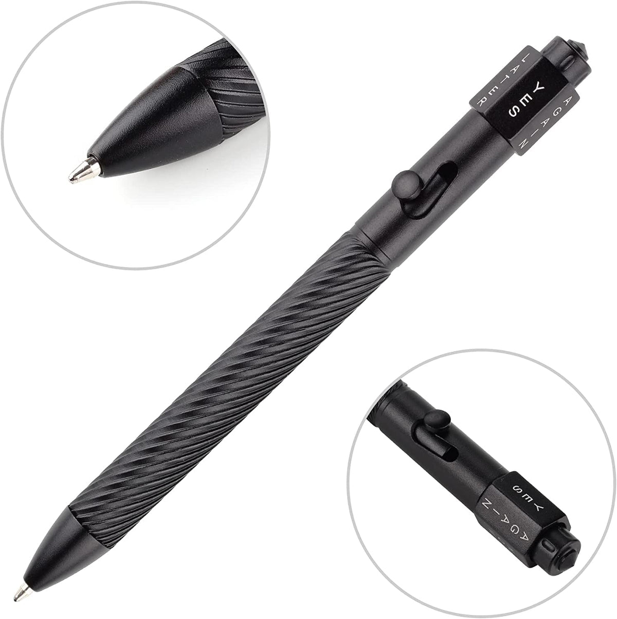 SMOOTHERPRO Fidget Spining Bolt Action Pen, with Decision Make, Black