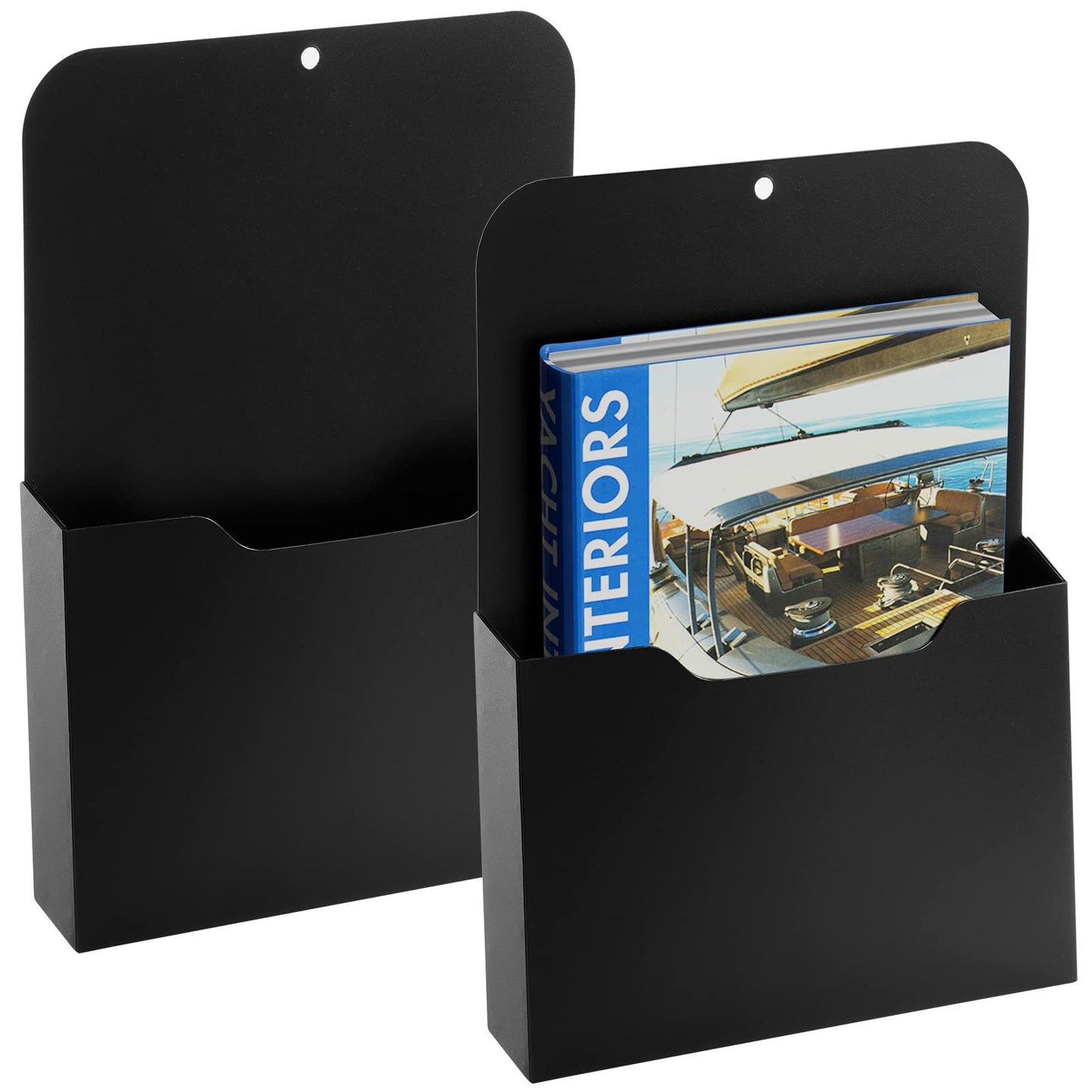 Marbrasse 2 Pack Magnetic File Holder - Paper Holder, Pocket Organizer,Hanging Wall File Organizer