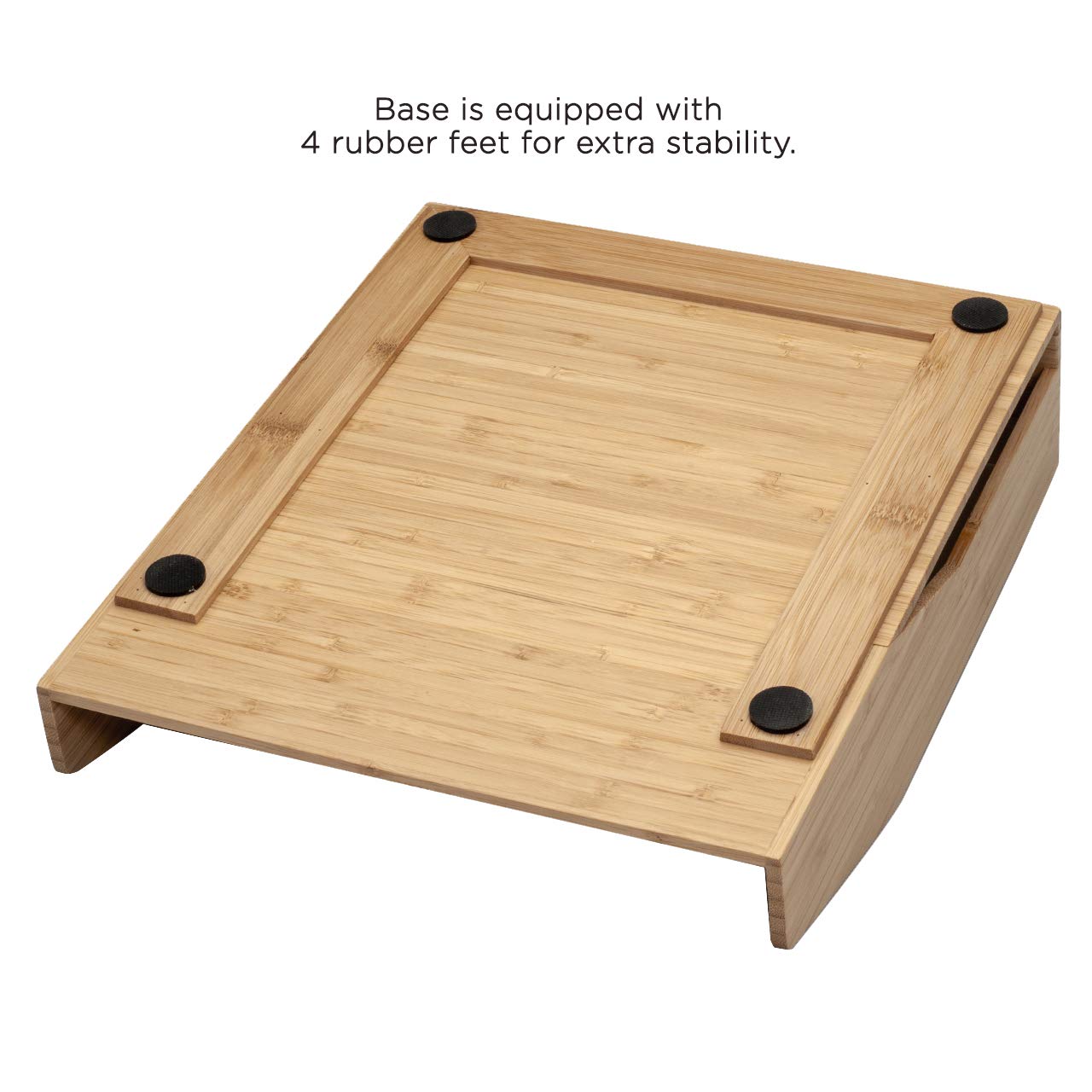 MobileVision 2 Pack Stackable Bamboo Paper Tray Office Organizer for Files, Documents, Letter