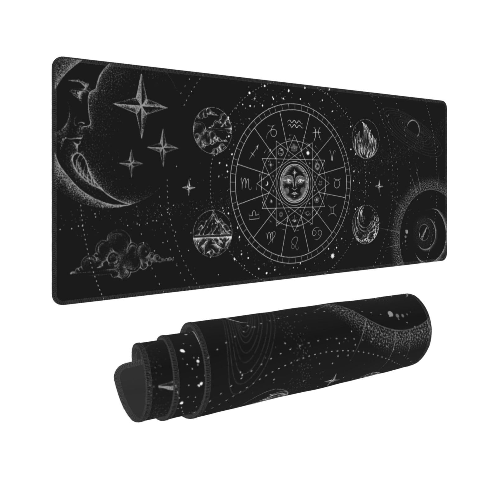 Mouse pad XL Extended Non Slip Rubber Base Stitched Edge 31.5 X 11.8 Inch