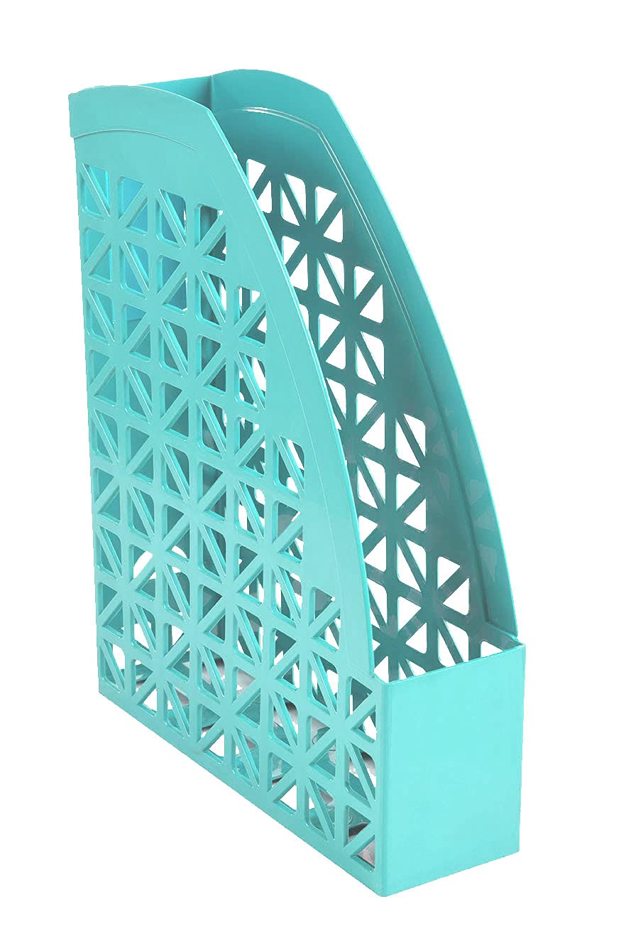 Mintra Office Plastic Desk Organizer 2pk Magazine File (Teal)