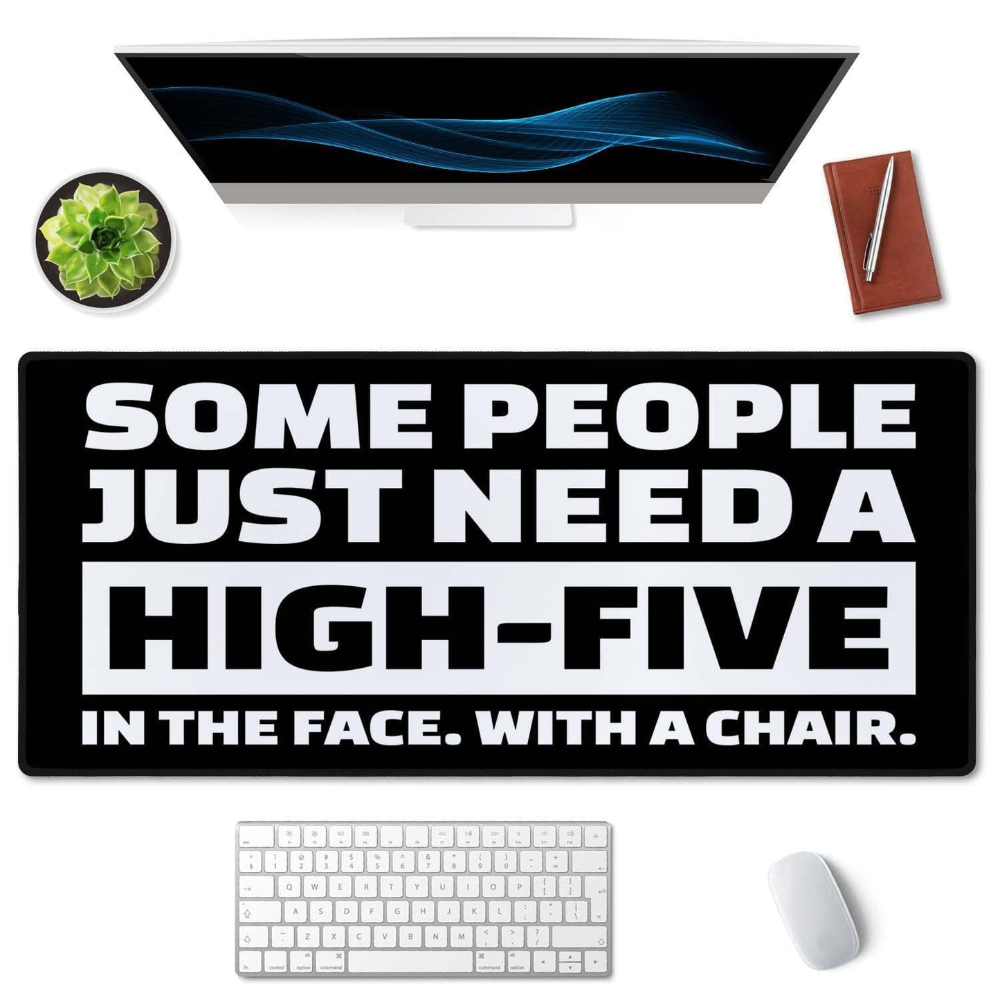 SSOIU Funny Quote Large Mouse Pad, Full Desk XXL Extended Gaming Mouse Pad 35.5" X 15.7"