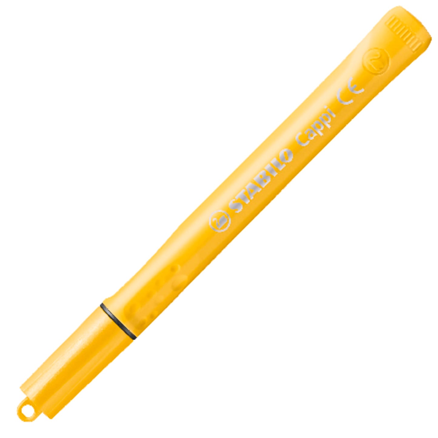 Fibre-Tip Pen with Cap-Ring - STABILO Cappi - Pack of 18 - Assorted Colours + 2 Cap-Rings