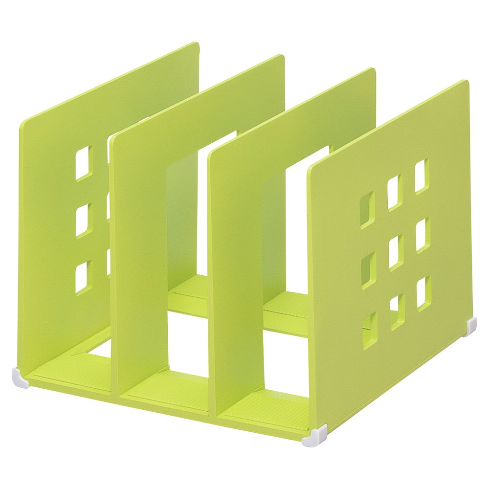 Lihit Lab A7321-6 Divider Rack, L, Yellow-Green