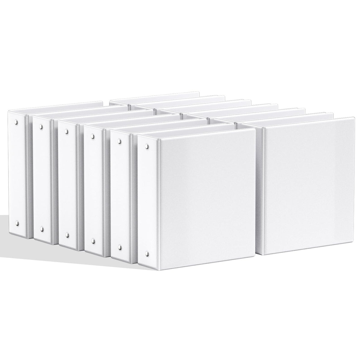 SUNEE 2 Inch Binders 3 Ring 12 Pack Bulk, PVC-Free Clear View 2" Binders (Fits 8.5x11 Inches) for