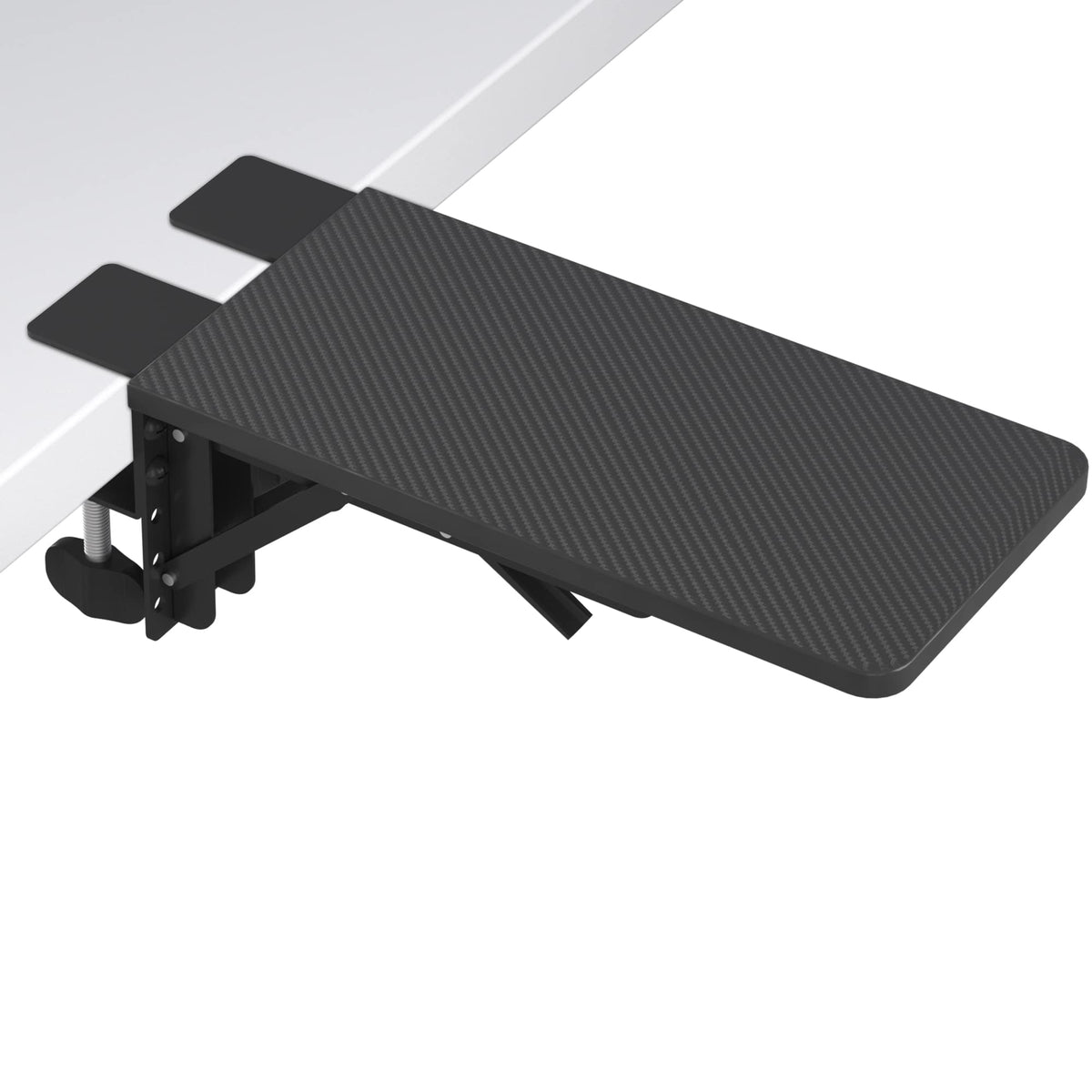 BONTEC Desk Extender Tray, 11.8 x 5.9 Inch, Black Carbon Fiber
