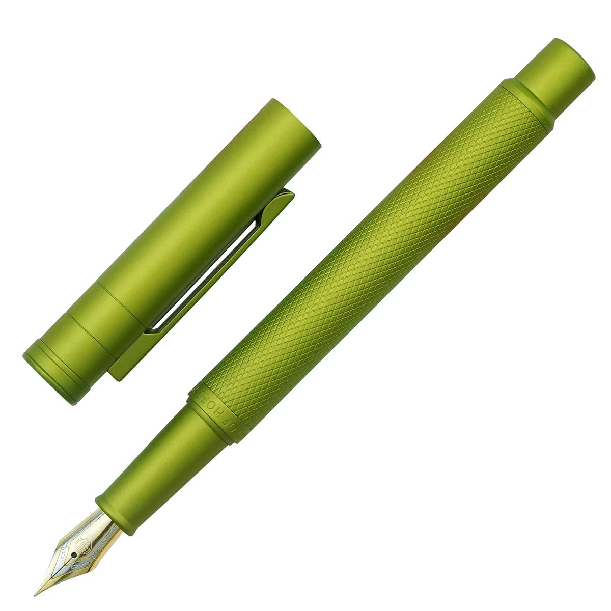 Hongdian Green Forest Metal Fountain Pen, Beautiful Tree Texture Fine Nib Writing Office Pen