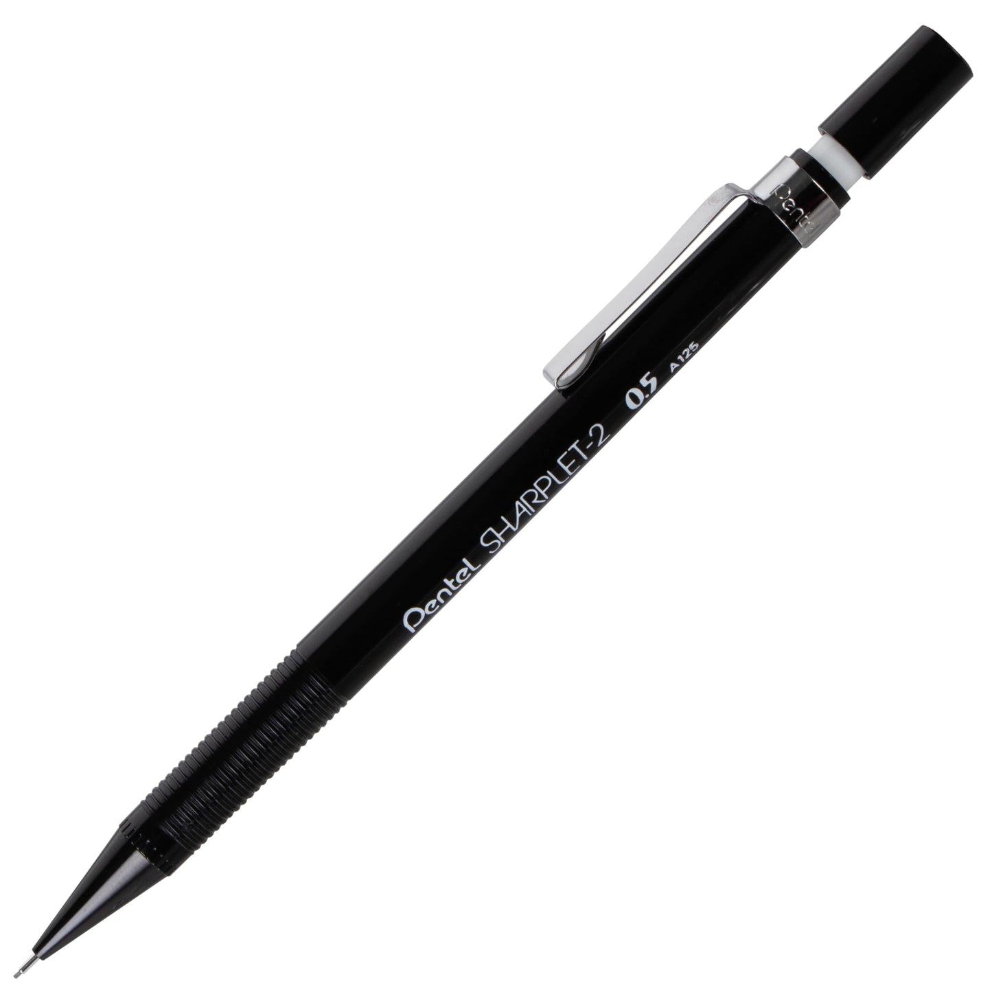 Pentel Sharplet-2 Automatic Pencil, (0.5mm) Lead Size, Black Barrel, Box of 12 (A125A)