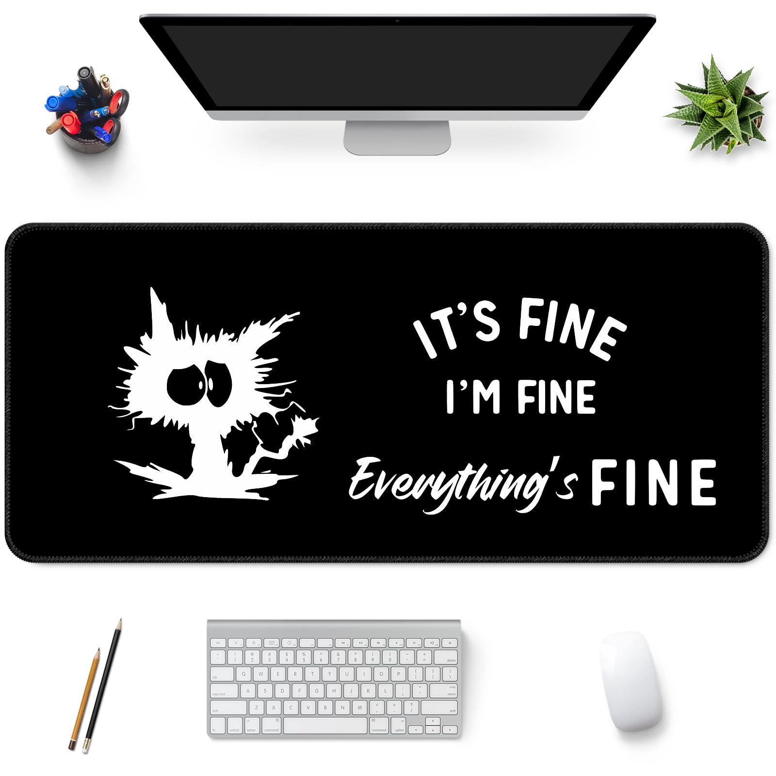 Wiabsi Desk Mat Pad,Large XXL Extended Mouse Pad Mat for Desktop Keyboard