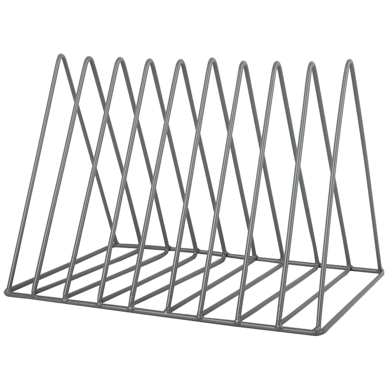 EASEPRES Vinyl Record Holder Storage, 9 Slot Metal Magazine Book Album Display Rack, Stylish