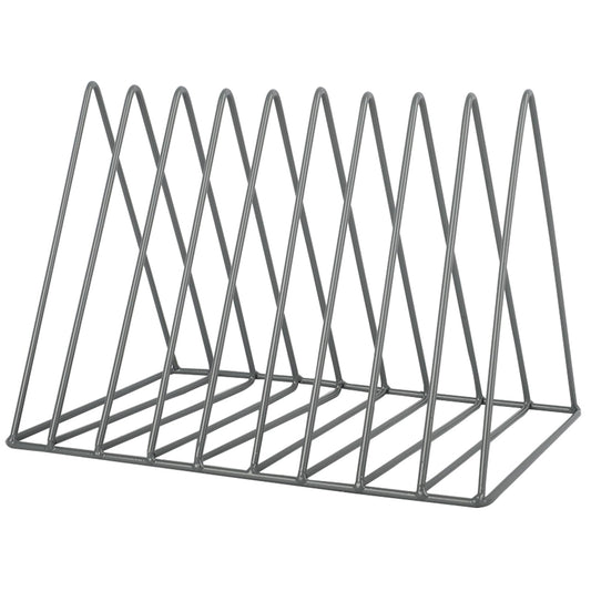 EASEPRES Vinyl Record Holder Storage, 9 Slot Metal Magazine Book Album Display Rack, Stylish