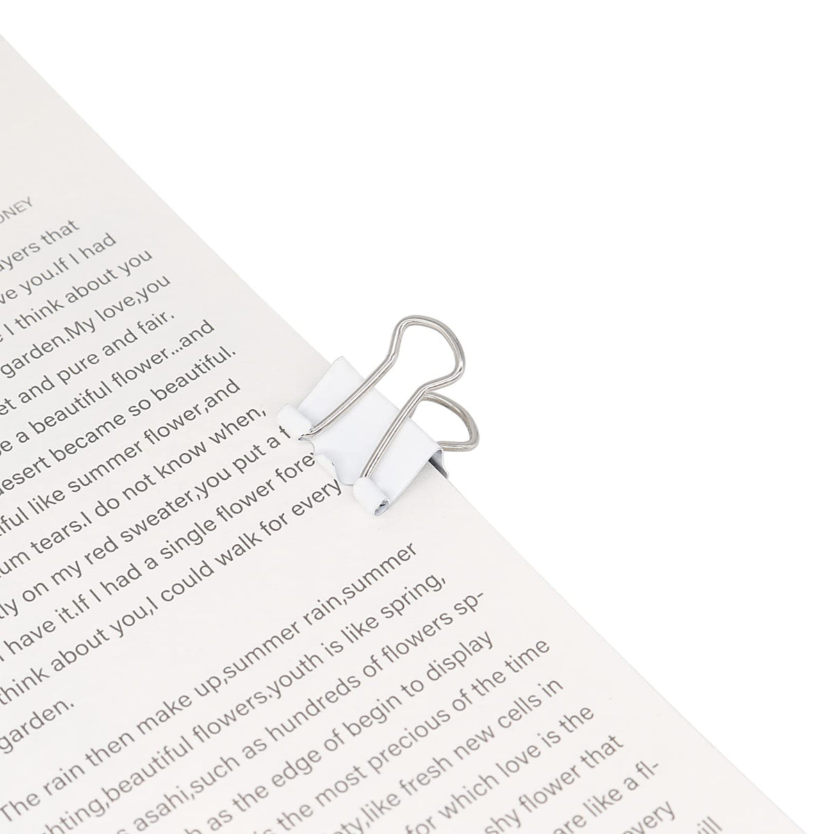 Mini Binder Clips, Paper Clip, Small Paper Clamps 15mm (5/8 inch), 100 Pack Micro Size Office Clips