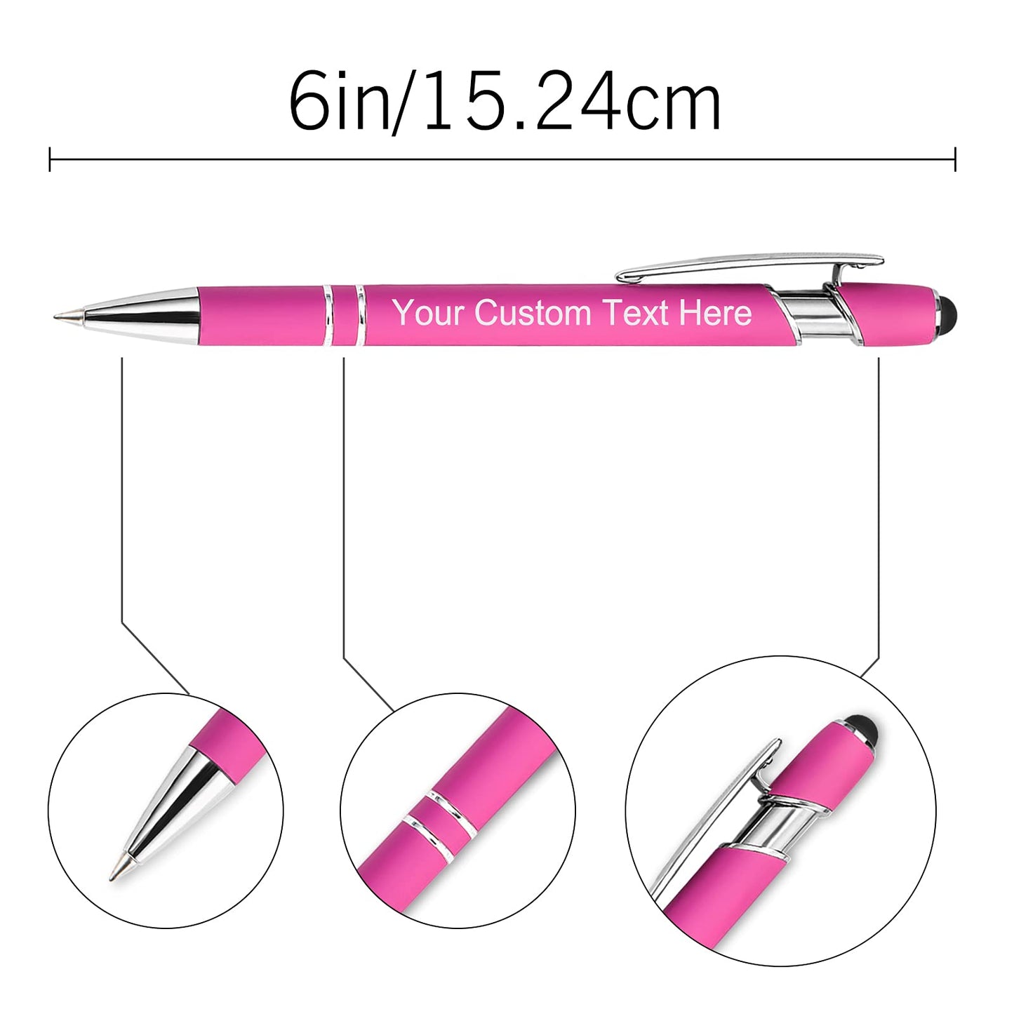 Xiuyours Personalized Custom Pens Bulk Free Engraving with Name Message Customized Ballpoint Pens