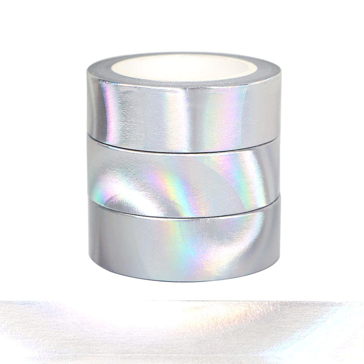 3 Holographic Silver Foil Washi Tape Metallic Masking Craft Tapes