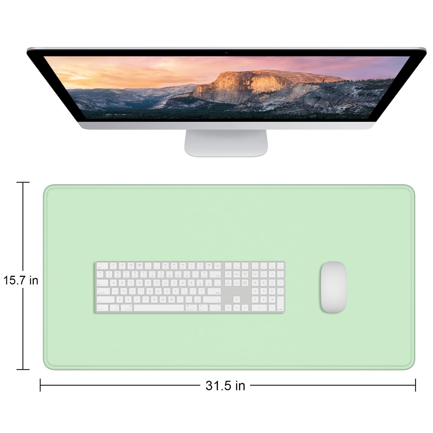 Dapesuom Large Gaming Mouse Pad, Extended Mouse Mat with Stitched Edges, Full Size Keyboard Pad
