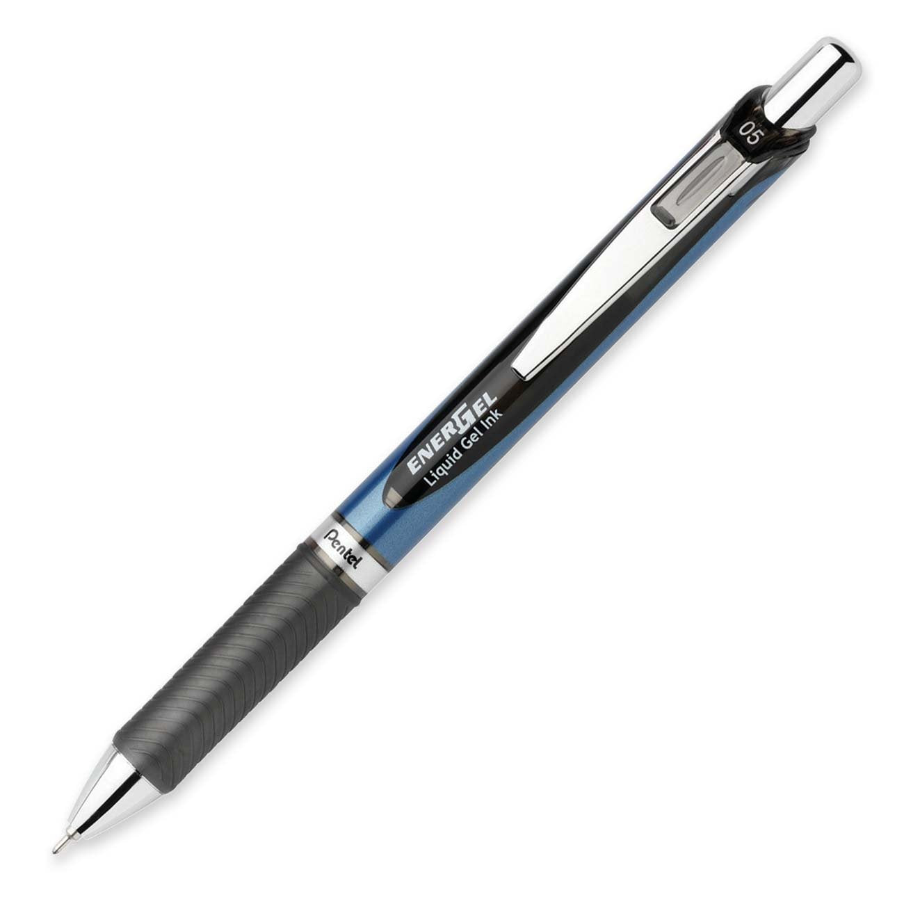 Pentel EnerGel Deluxe RTX Retractable Liquid Gel Pen, 0.5mm, Needle Tip, Black Ink, 6-Count