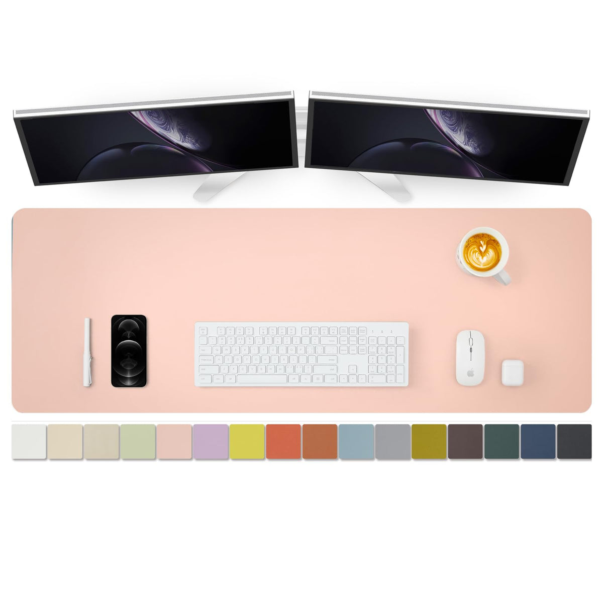 Large Desk Mat - 47.2"x 17" Non-Slip PU Desk Pad for Office and Home - Ideal for Large Mouse Pad