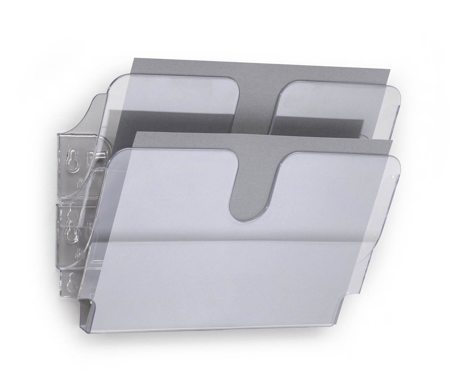 Durable FlexiPlus 2 1709014400 Literature Holder with 2 Compartments A4 Landscape - Transparent