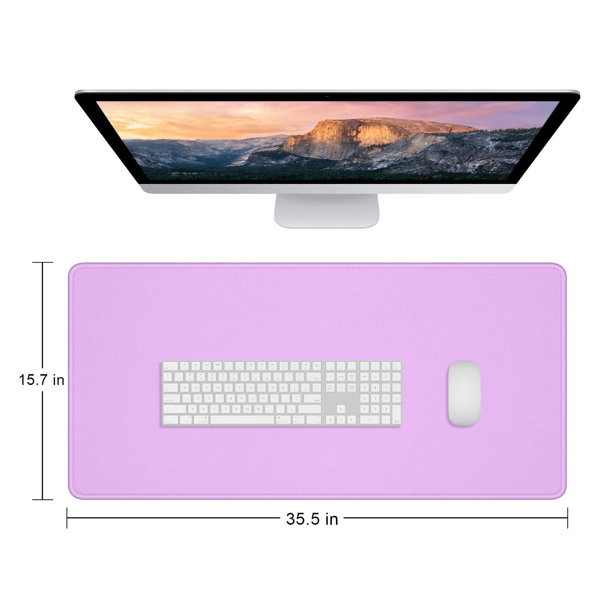 Dapesuom Large Gaming Mouse Pad, Extended Mouse Mat with Stitched Edges, Full Size Keyboard Pad