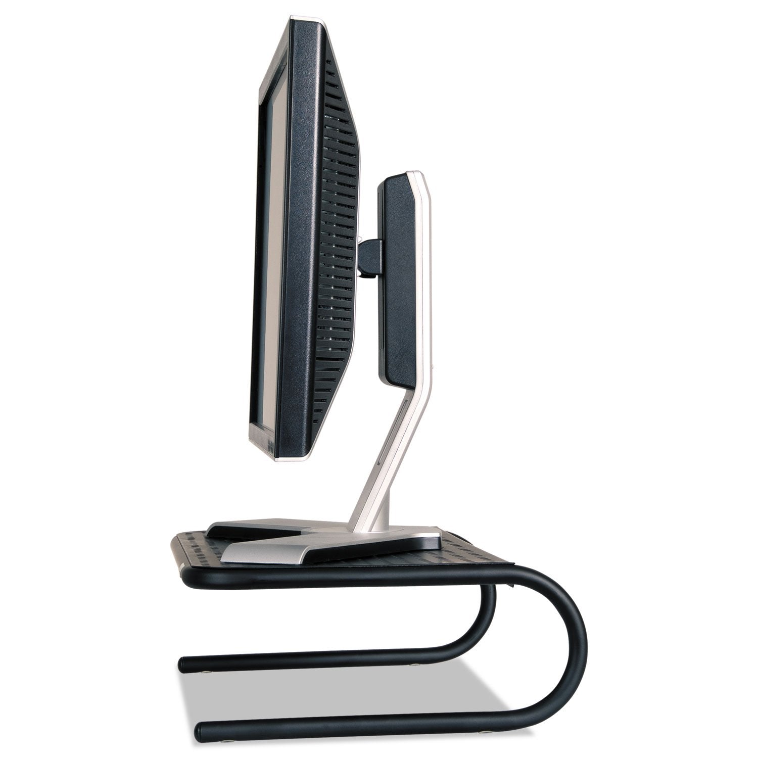 Allsop Large Metal Art Monitor Stand, 18-Inch Wide Platform Holds 50 lbs with Keyboard Storage