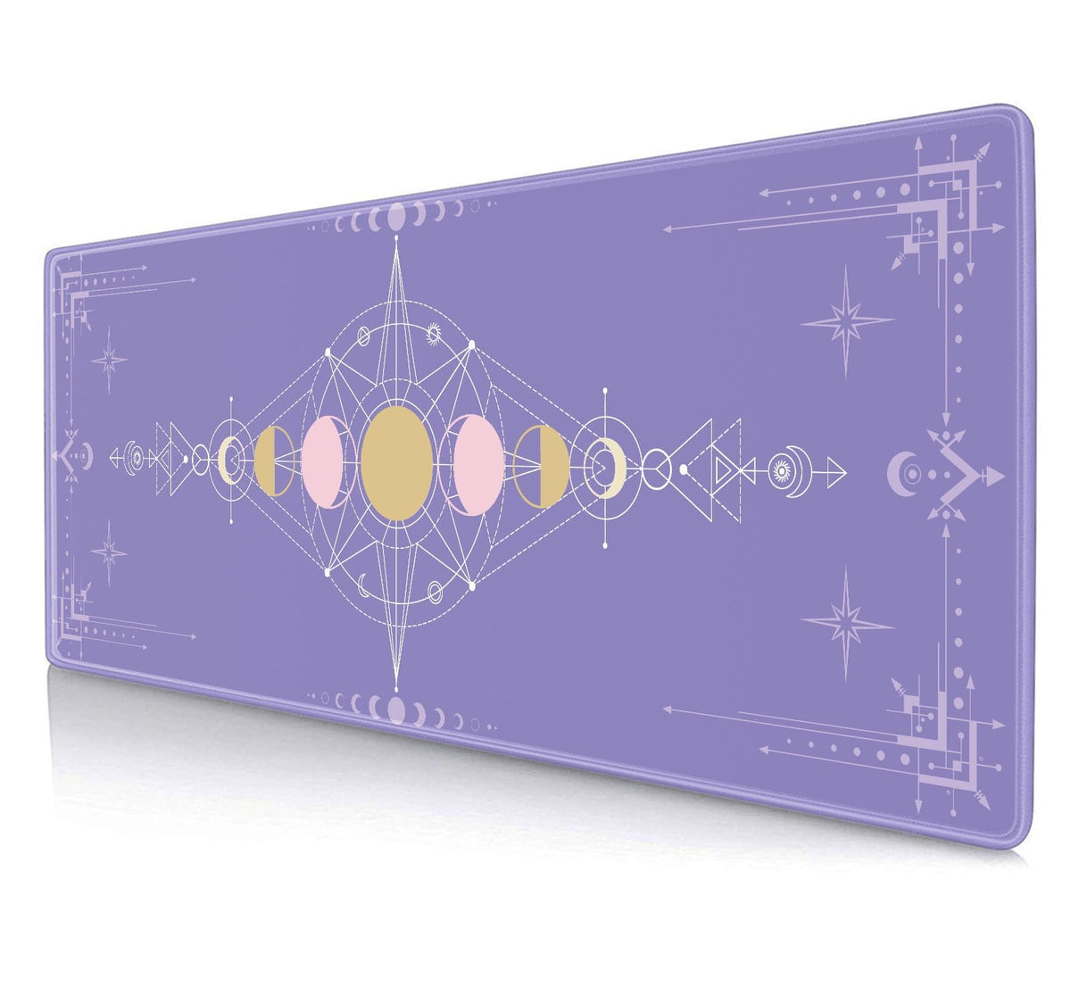 SXCKANG Pastel Purple Moon Phase Desk Mat Cute, Goth Witchy Celestial Large Gaming Mouse Pad