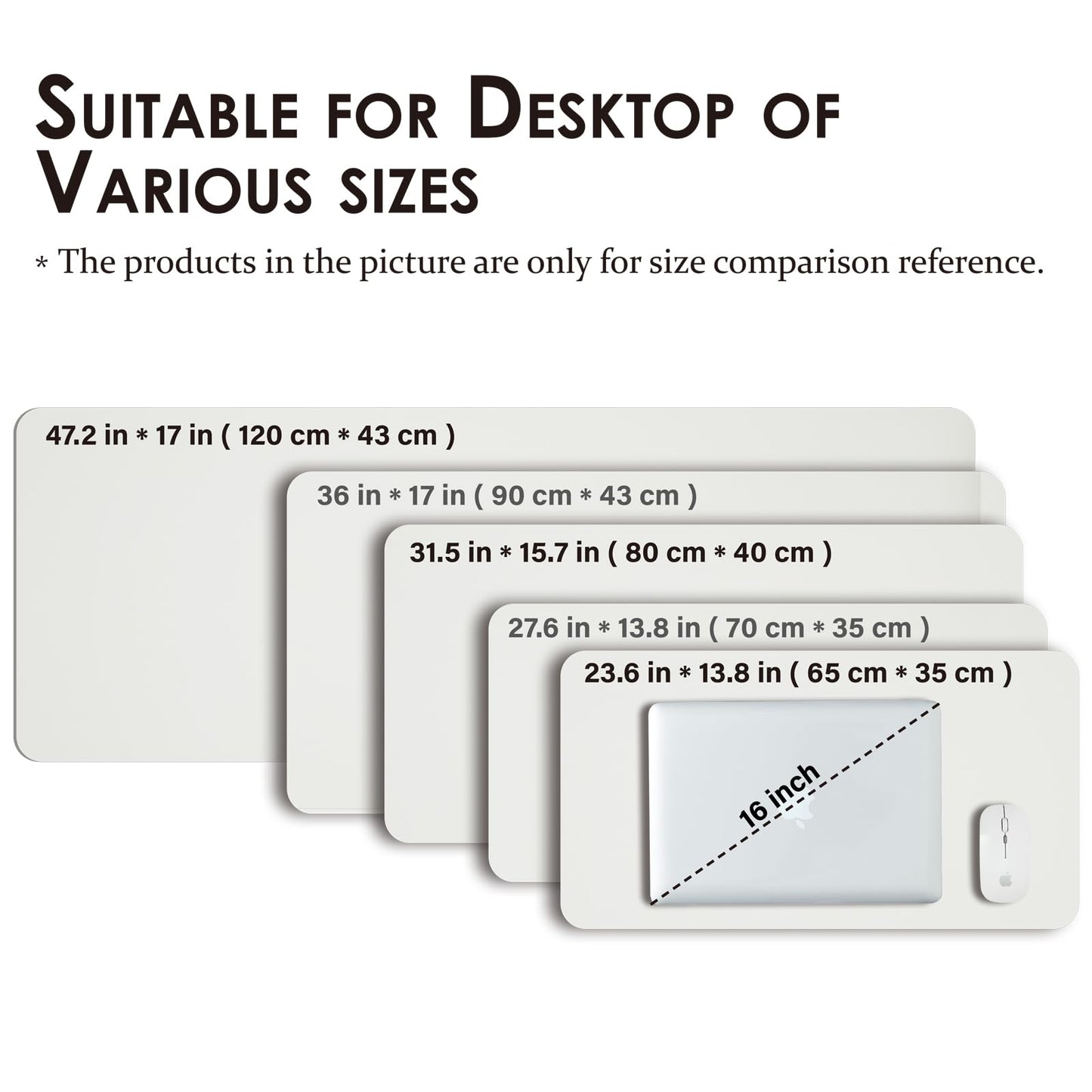 HOMIEAZICOZI Leather Desk Mat - Non-Slip PU Desk Pad for Office and Home - Desk Organization and