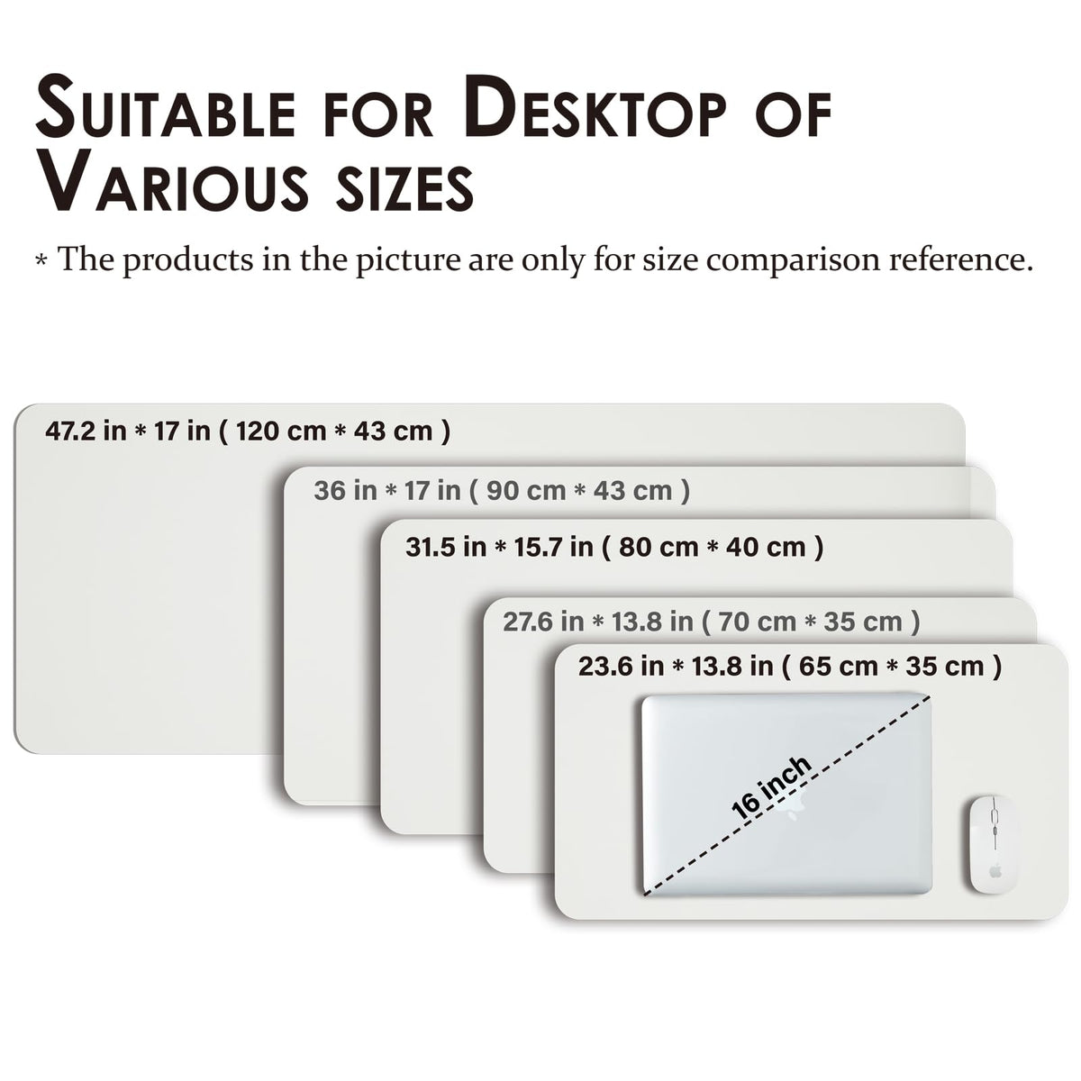 HOMIEAZICOZI Leather Desk Mat - Non-Slip PU Desk Pad for Office and Home - Desk Organization and