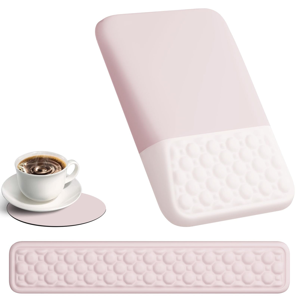 Ospelelf Ergonomic Mouse Pad and Keyboard Wrist Rest, Typing Wrist Pad with Support, Desk Mousepad