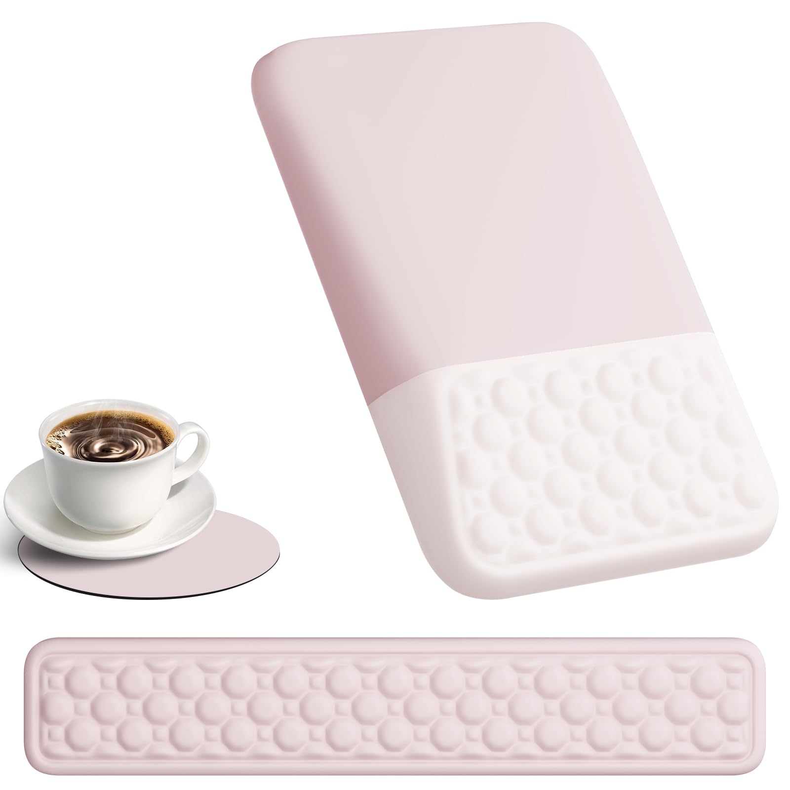 Ospelelf Ergonomic Mouse Pad and Keyboard Wrist Rest, Typing Wrist Pad with Support, Desk Mousepad