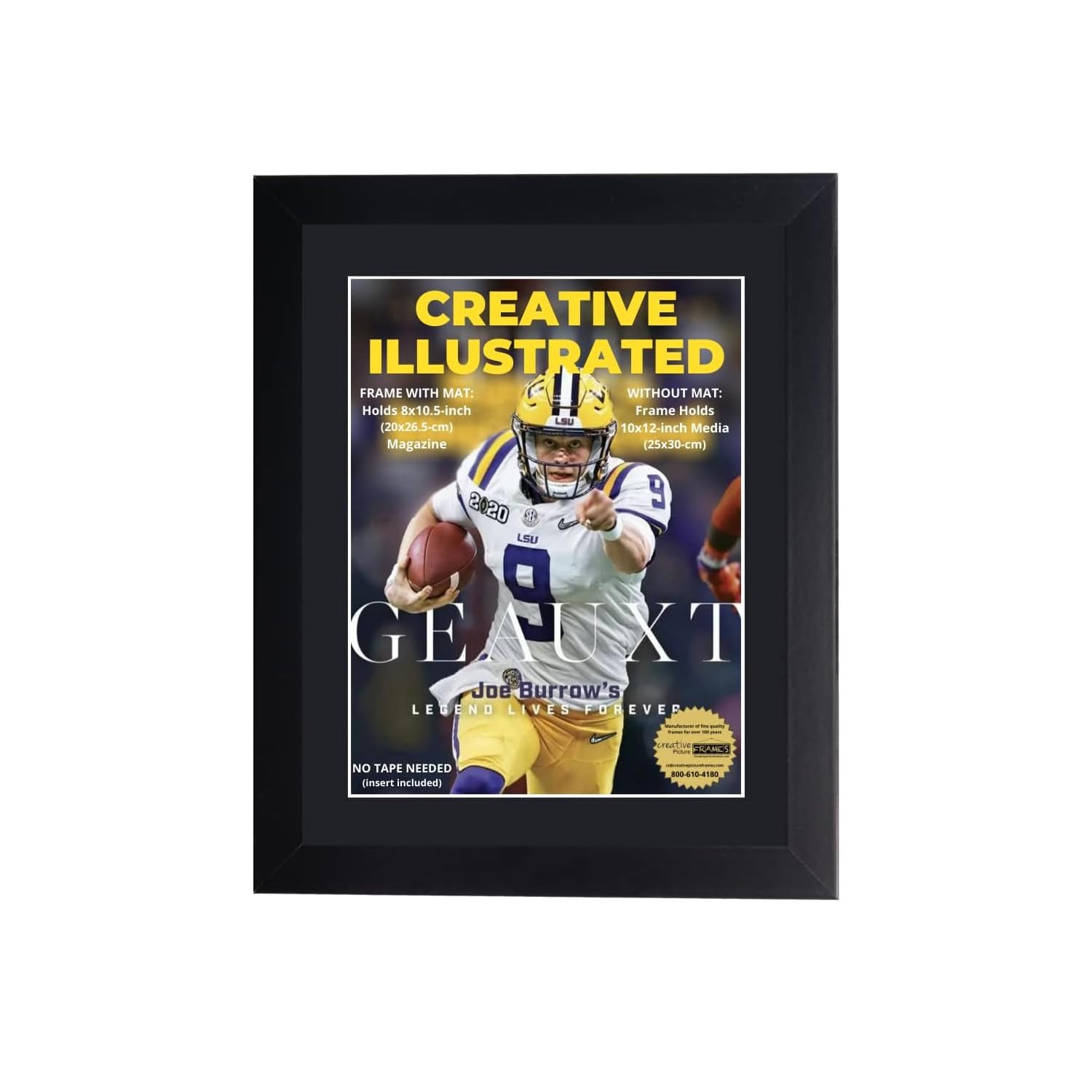Creative Picture Frames 8 x 10.5 Magazine Frame with Full-Strength Glass, Holds Up To A 1/4" Thick
