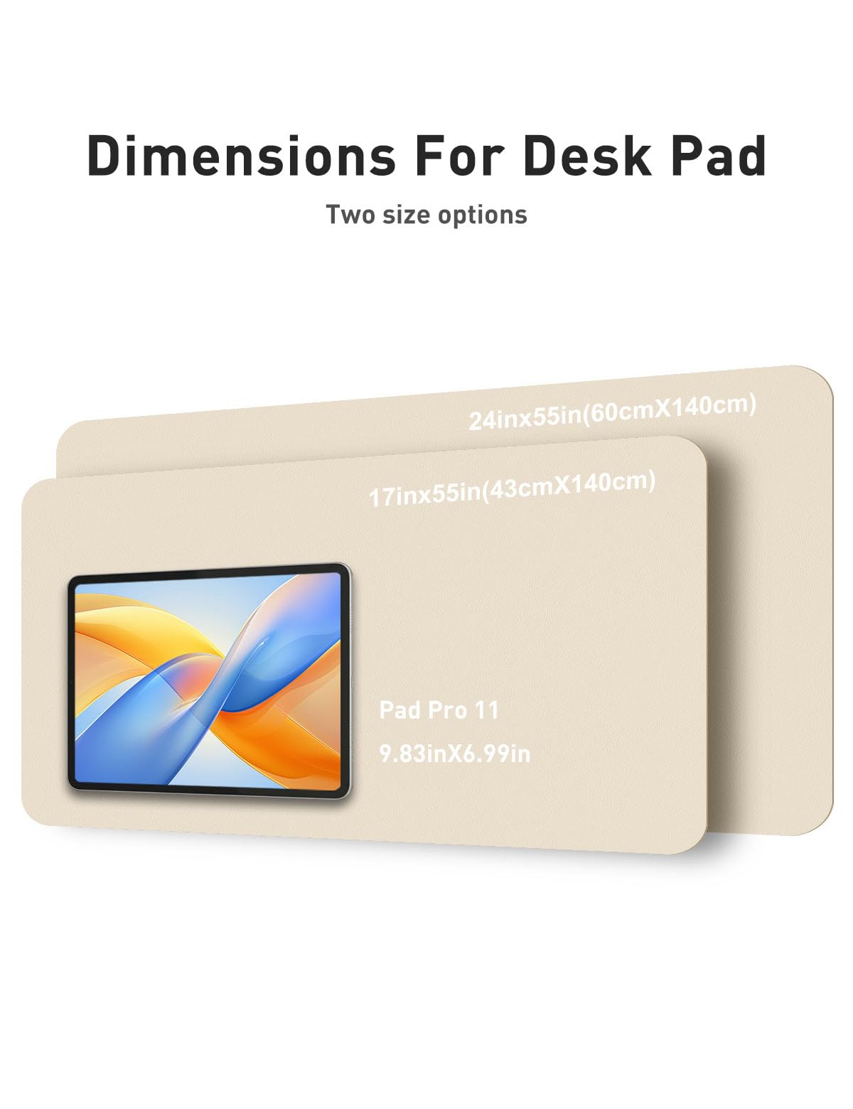 Aothia Faux Leather Desk Mat - Non-Slip PU Leather Desk Blotter, Waterproof Writing Surface, Large