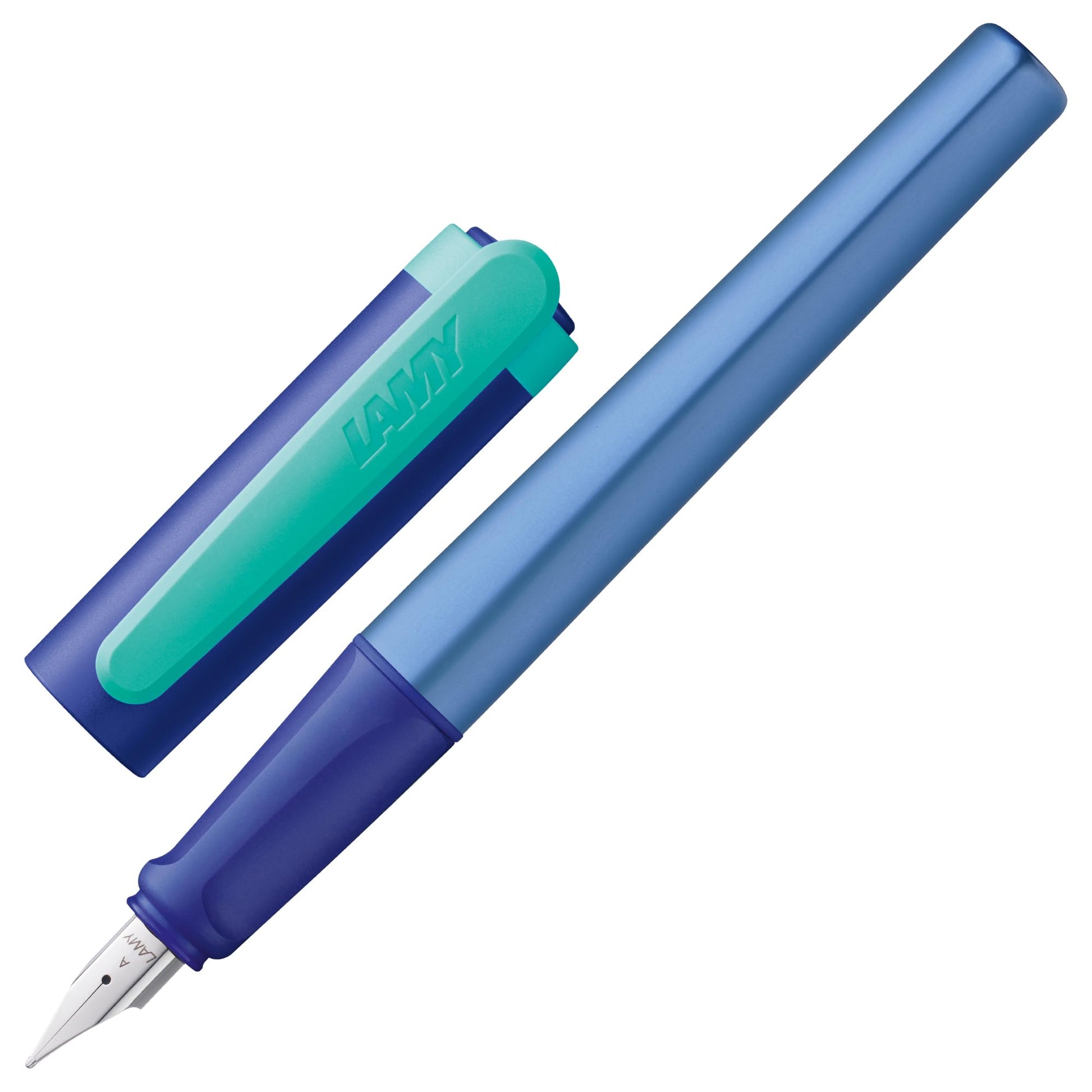 LAMY nexx multiblue – Fountain Pen with slip-proof grip & polished steel nib in size A - triangular