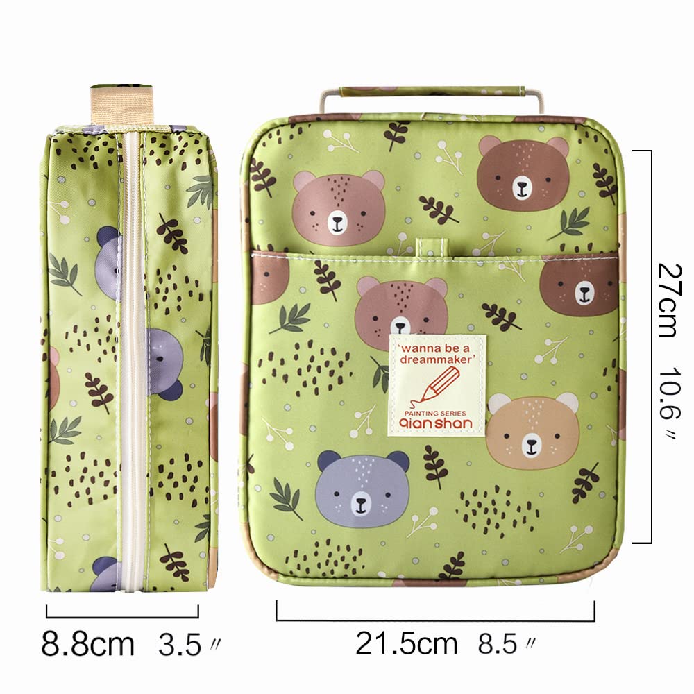 Pencil Case Holder Slot with Zipper Closure Large Capacity Pen Organizer
