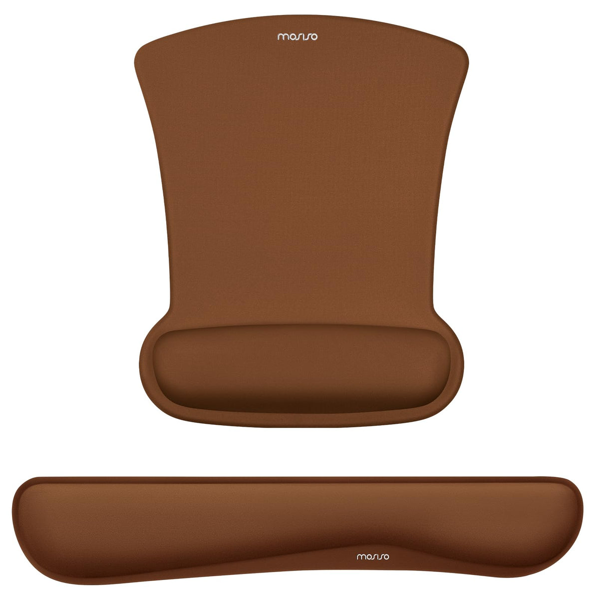 MOSISO Wrist Rest Support for Mouse Pad & Keyboard Set, Brown