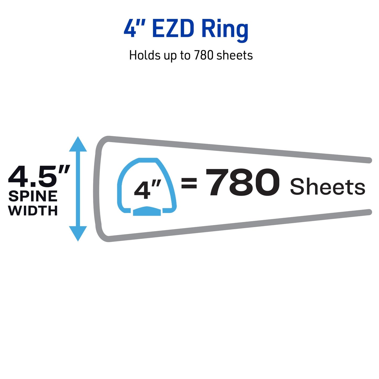 Avery Heavy-Duty 3 Ring Binder, 4" EZD Rings, 1 White Binder