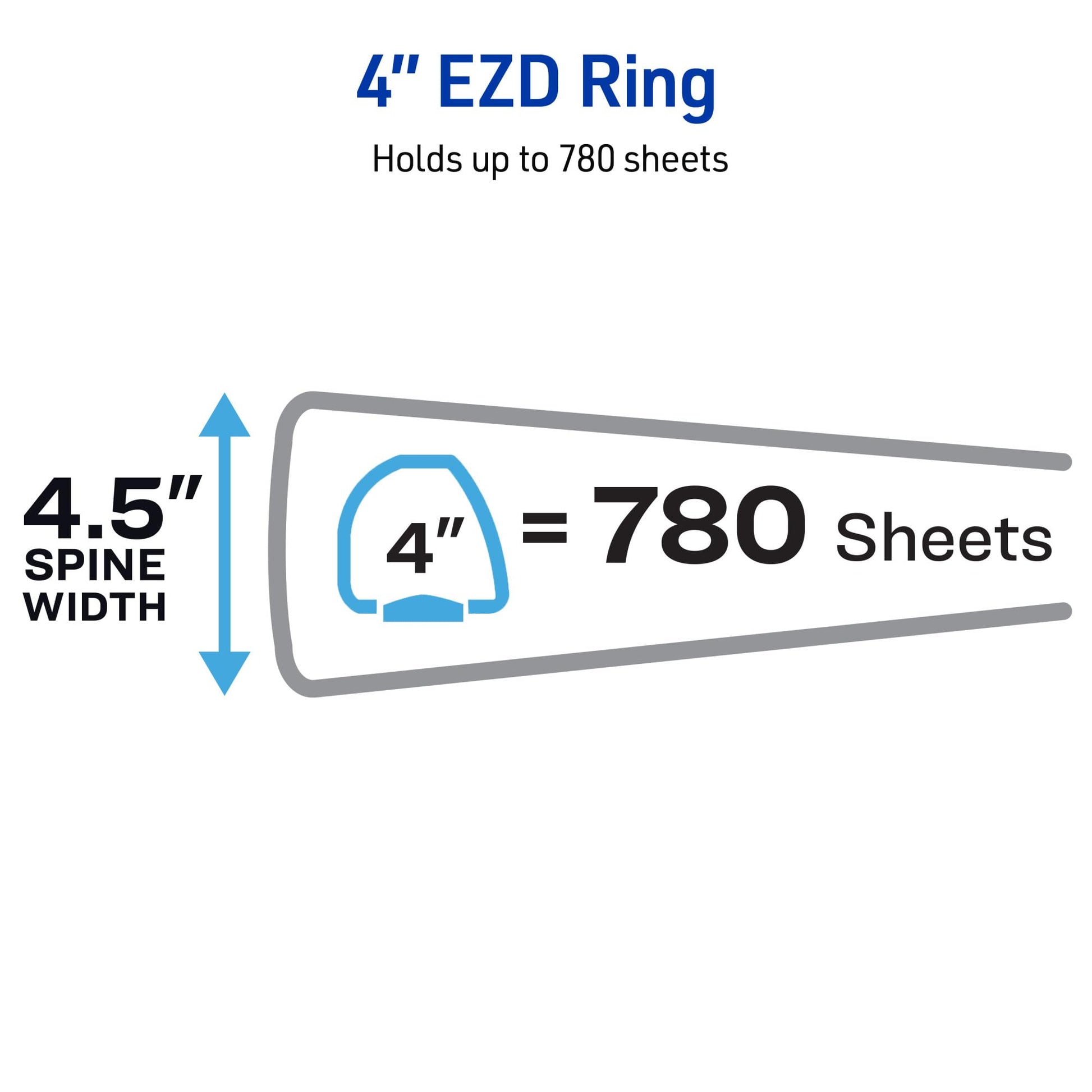 Avery® Heavy-Duty 3 Ring Binder, 4" EZD® Rings, 1 Black Binder