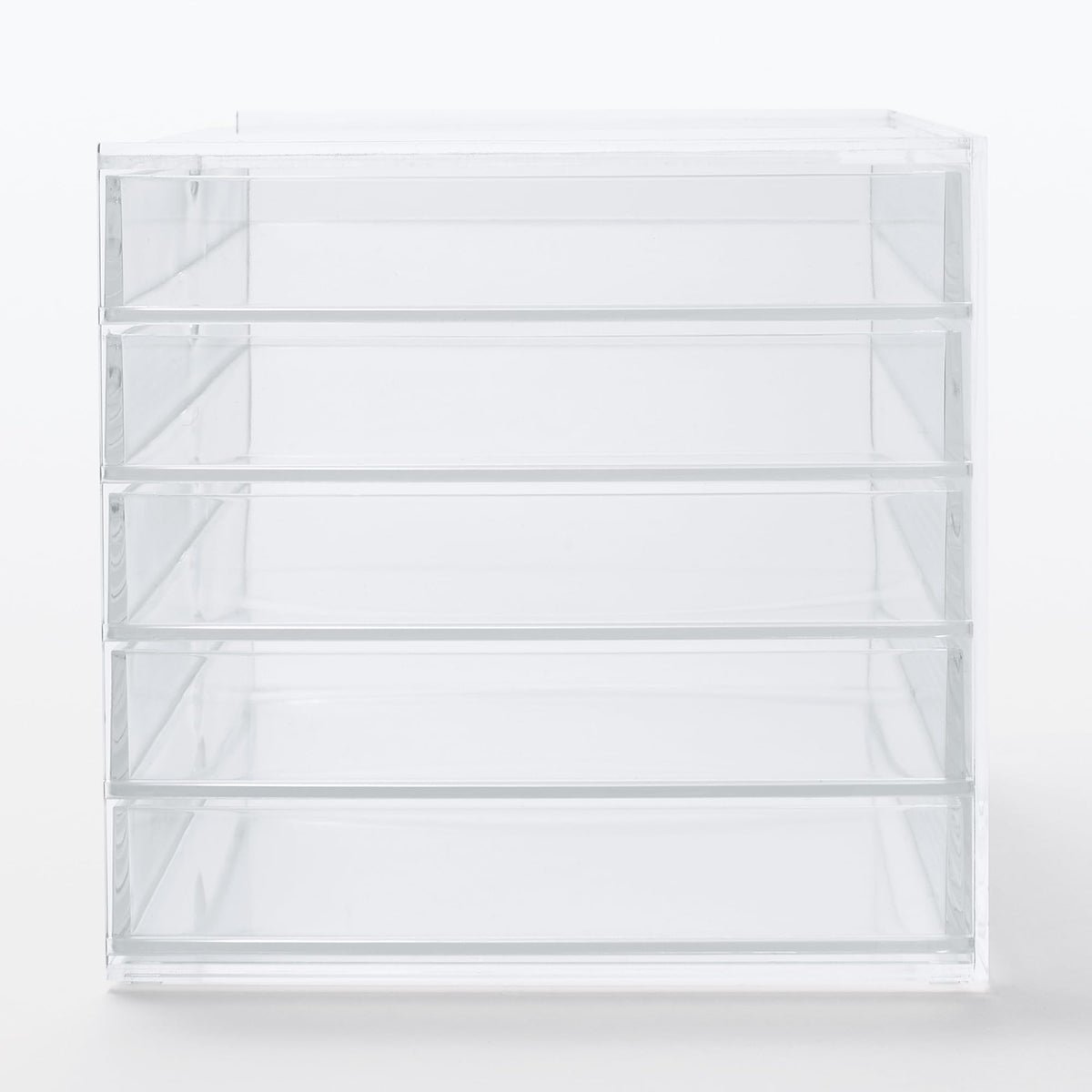 Muji Acrylic 5-Drawer Storage Case, Large, 25.5 cm Width x 17 cm Depth x 16 cm Height