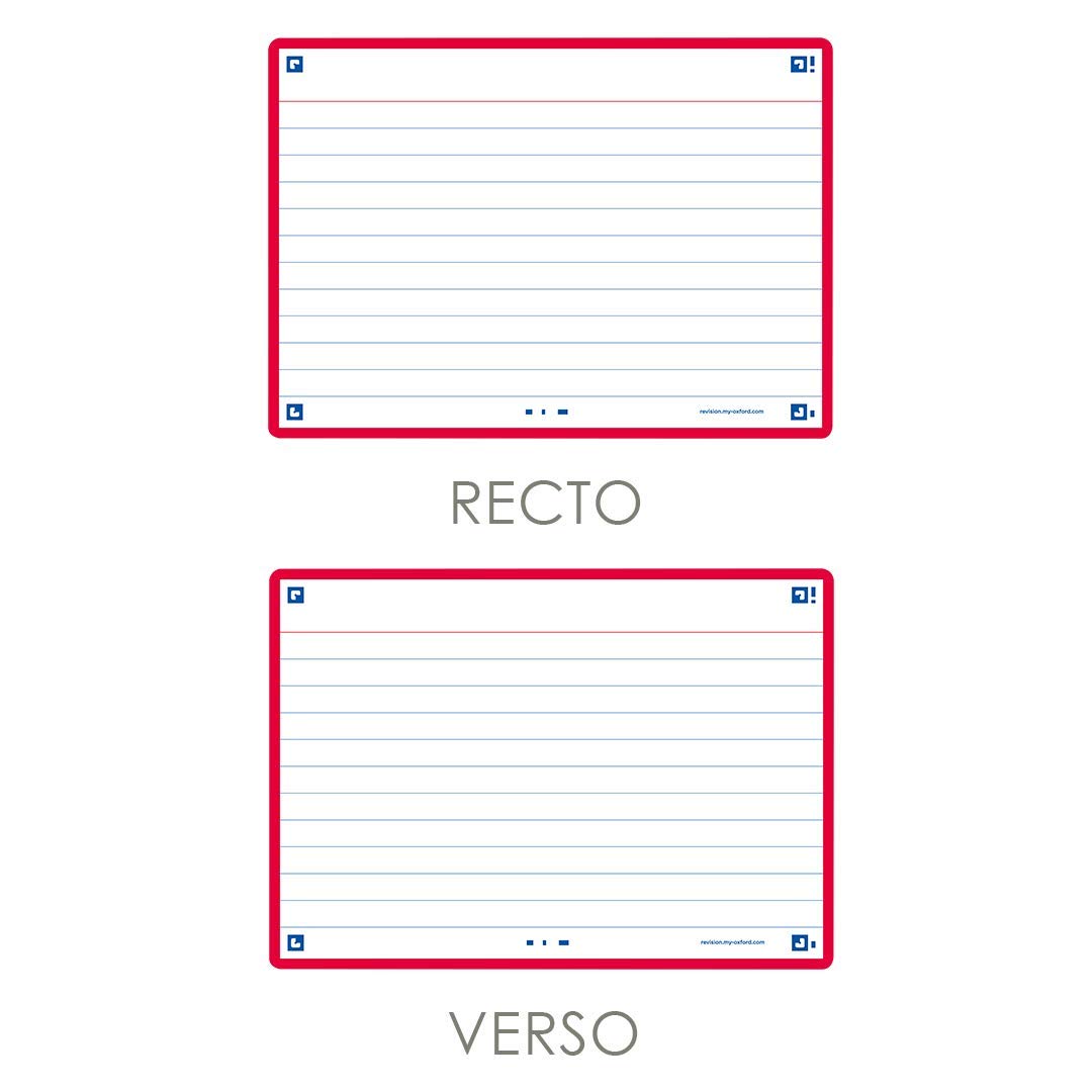 Flash Cards, Ruled with red Frame, A6, Pack of 80