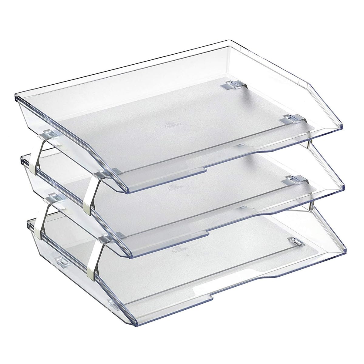 Acrimet 3 Tier Paper Letter Tray Side Load Letter Size, Office Desk File Document Organizer Plastic