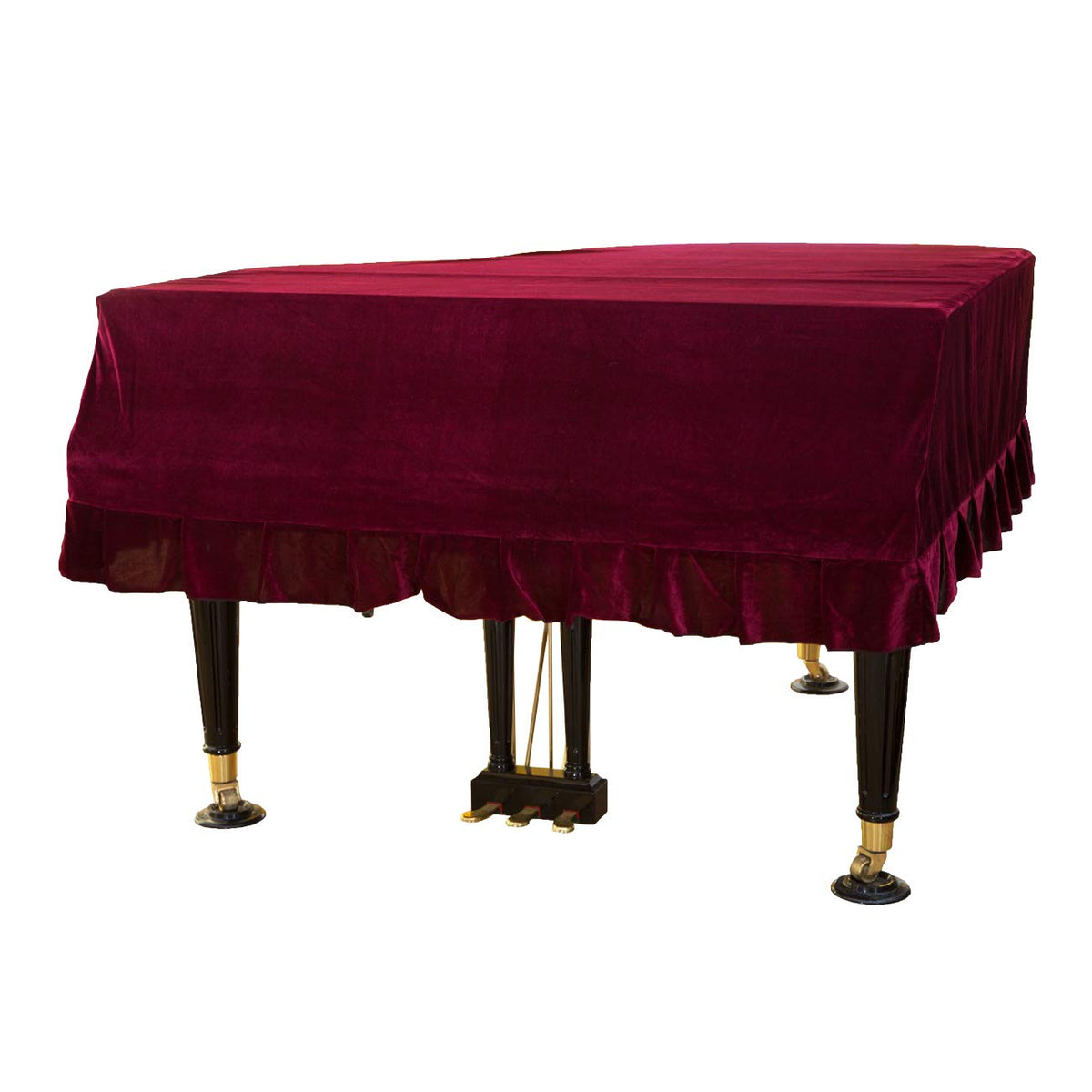 ESYUEL Pleuche Grand Piano Cover Bordered Dust Protective Cover Cloth 70.87x 59 x 18.9in