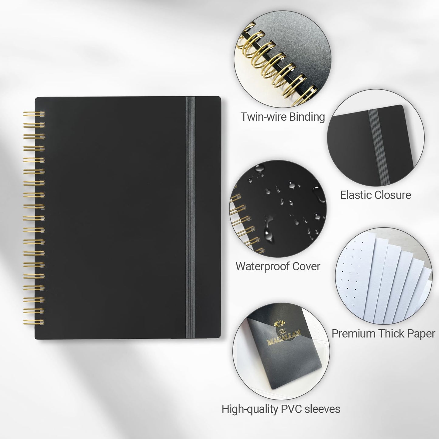 OneSky Business & Credit Card Organizer Book with Notes, 64 Slots * 2 Pack