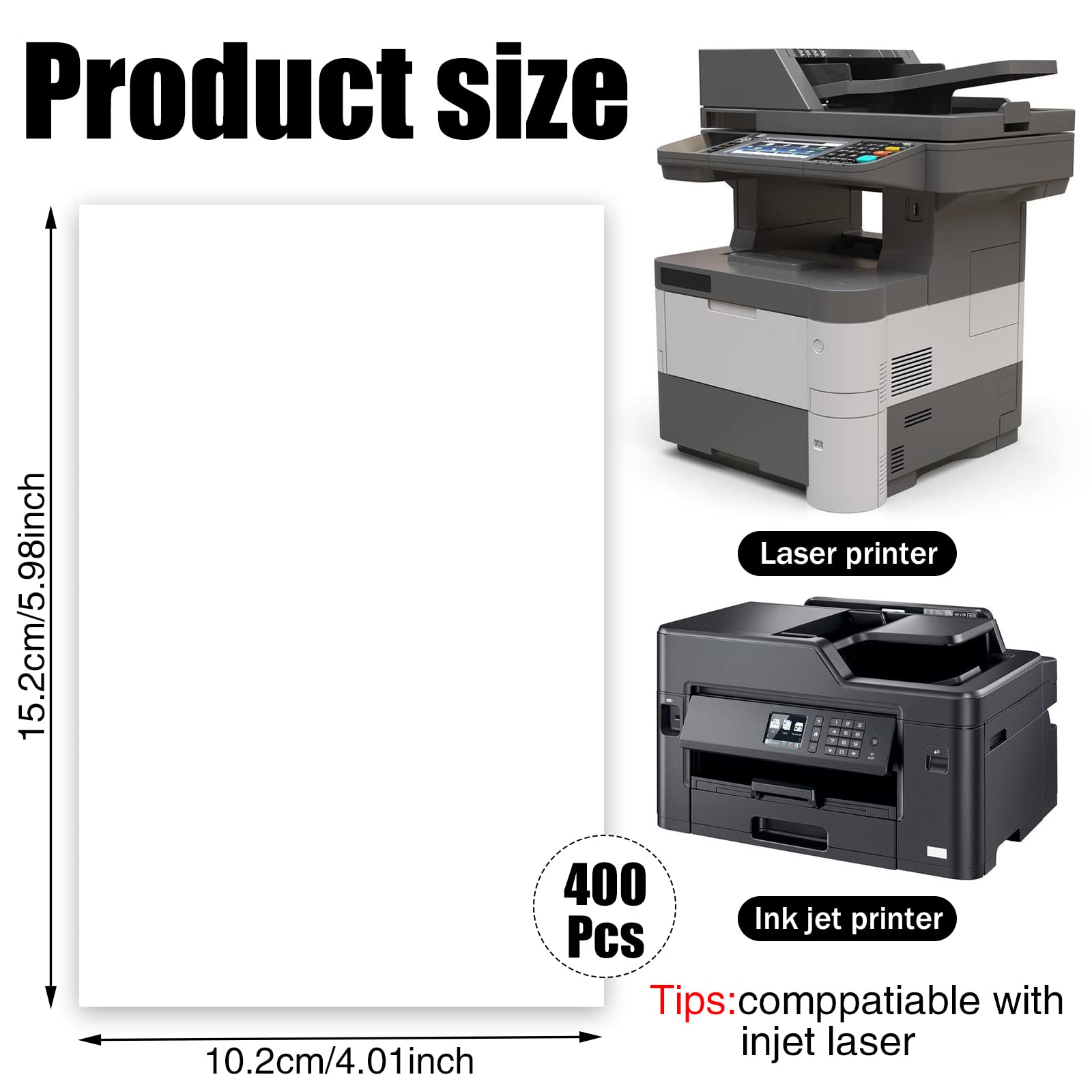 400 Pack 4x6 White Cardstock Paper, 80 Lb Blank Index Cards