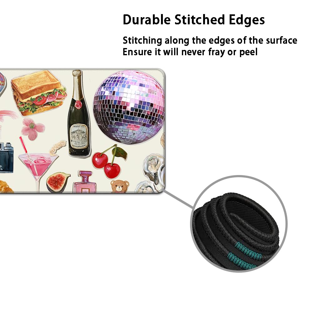 MIBITRI Keyboard Mouse Pad Set, Extended Gaming Mouse Pad+Ergonomics Keyboard Wrist Rest Support