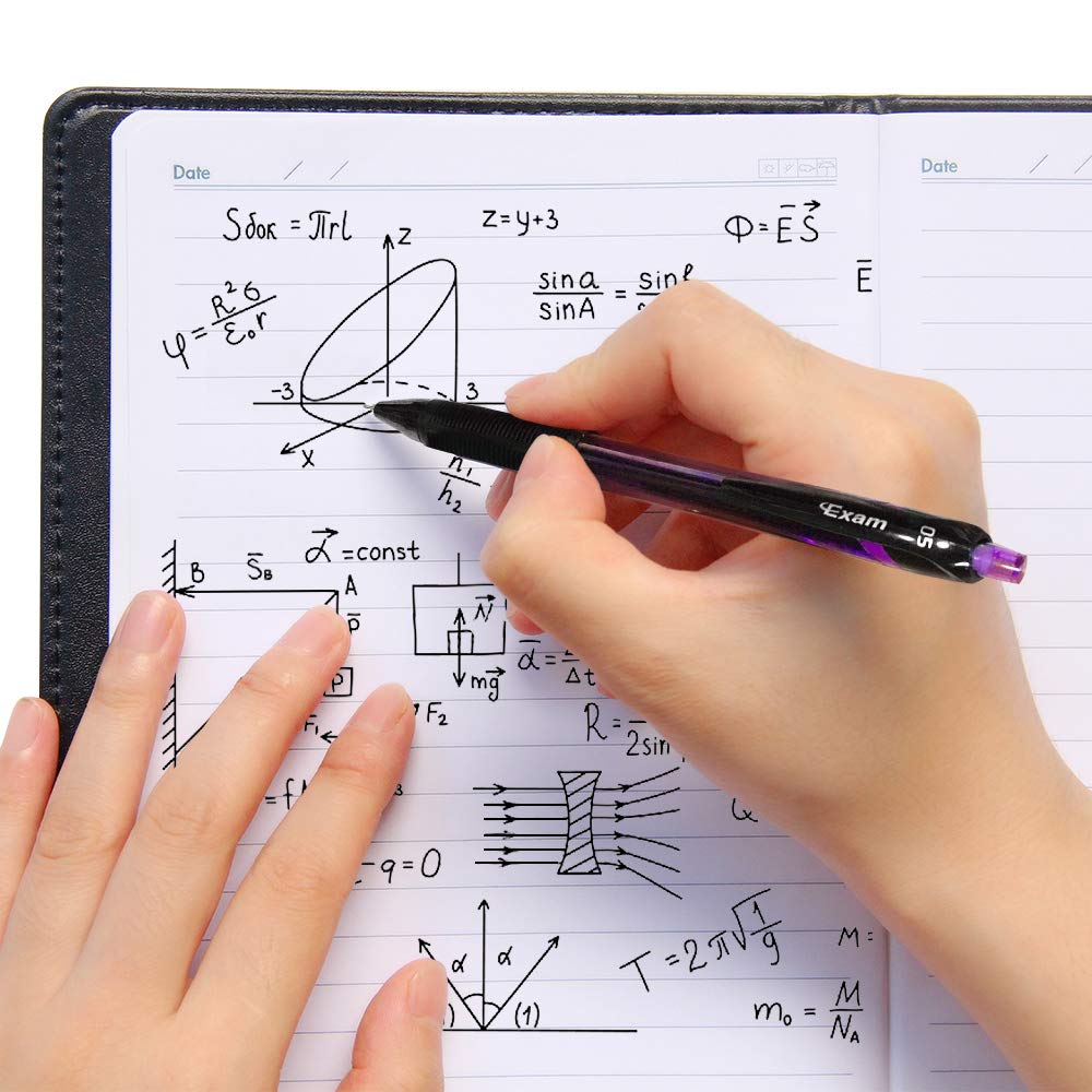 MyLifeUNIT Gel Pens, Black Fine Point Gel Pen for Super Smooth Writing, 0.5mm Retractable Pens with