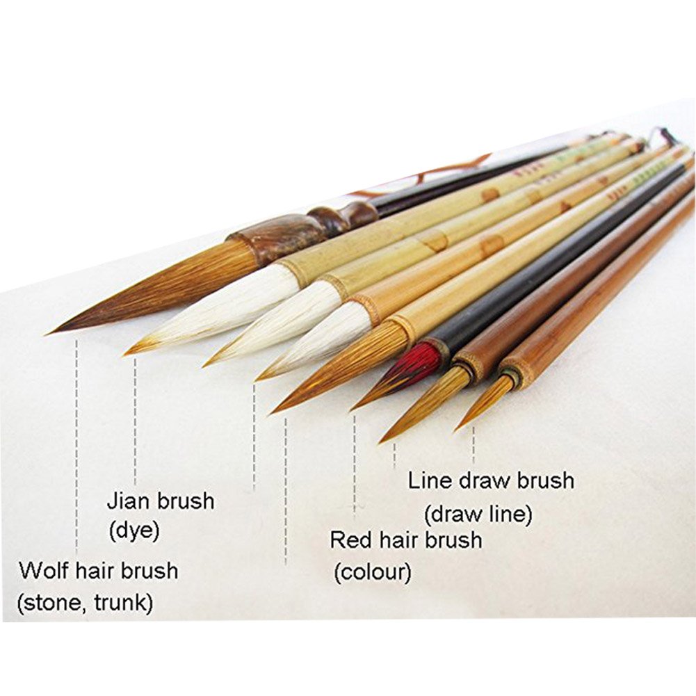 Professional Chinese Art Brush Set 8 Pcs Chinese Paint Brush (8 pcs)