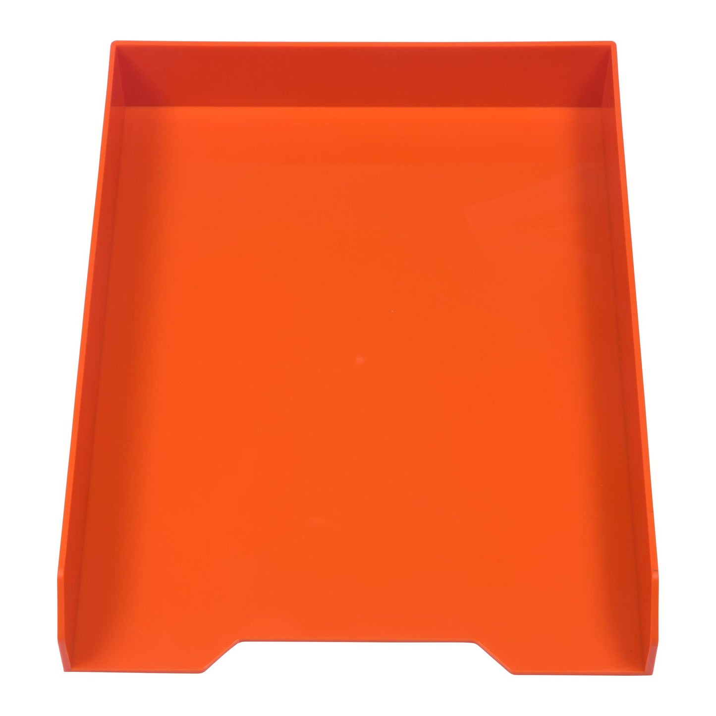 JAM PAPER Stackable Paper Trays - Orange - Desktop Document, Letter, & File Organizer Tray - 2/Pack
