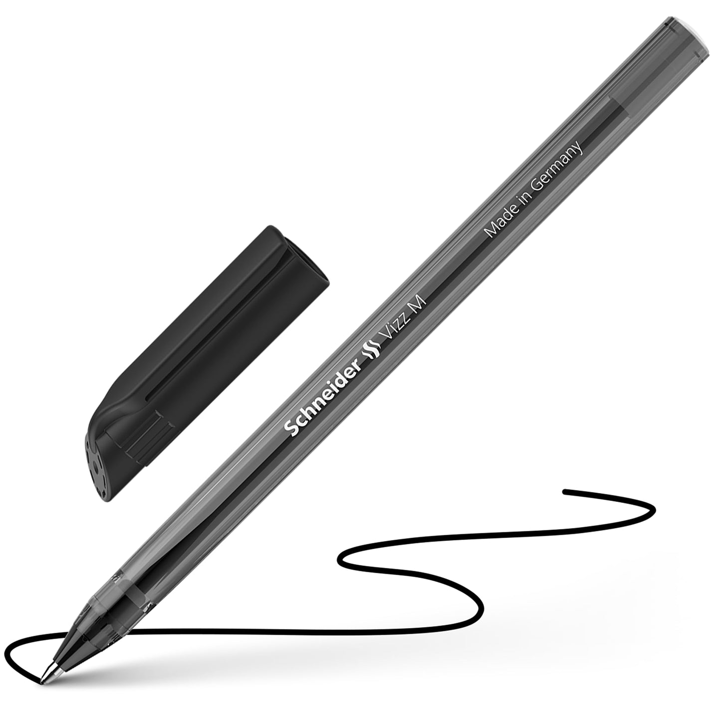 Schneider 102201 Vizz Ballpoint Pen for Easy and Quick Writing - Colour Ink Barrel - Medium Line