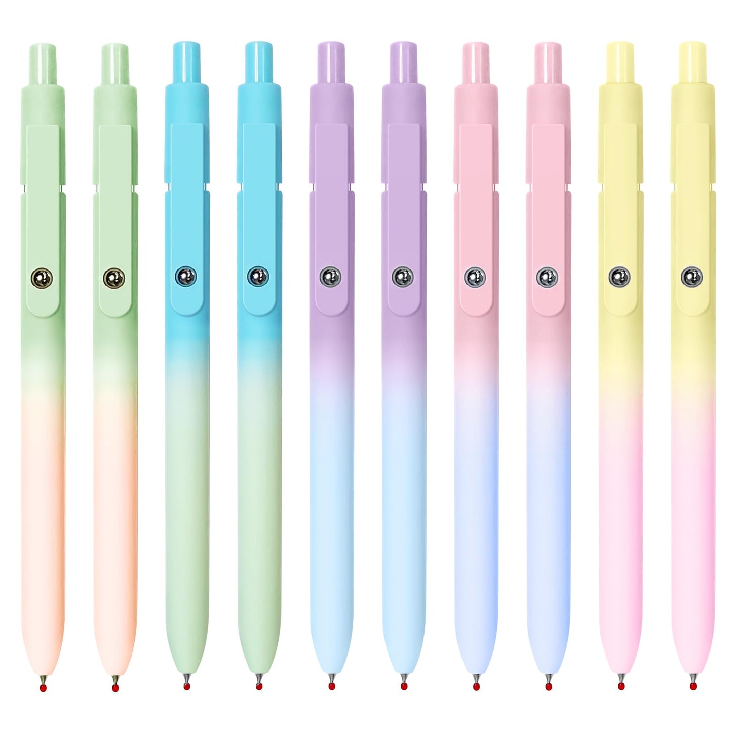 UIXJODO Gel Pens, 10 Pcs Black Ink Pens for Women, 0.7mm Medium Point Smooth Writing Pens with