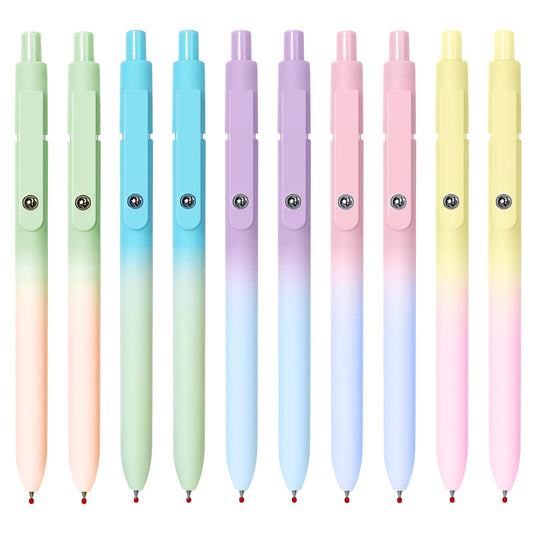 UIXJODO Gel Pens, 10 Pcs Black Ink Pens for Women, 0.7mm Medium Point Smooth Writing Pens with