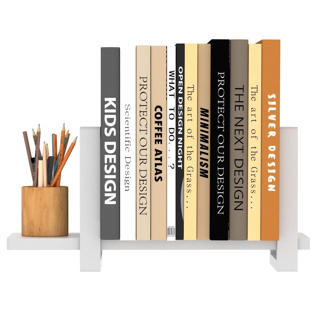 YUELGUANG Adjustable Desktop Bookshelf Wooden Desk Book Holder Organizer Tabletop Bookshelf Mini